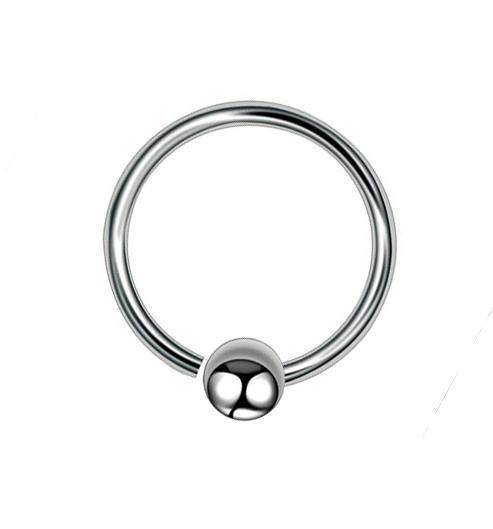 Titanium  ring Continuous with ball - BCR - TK-016