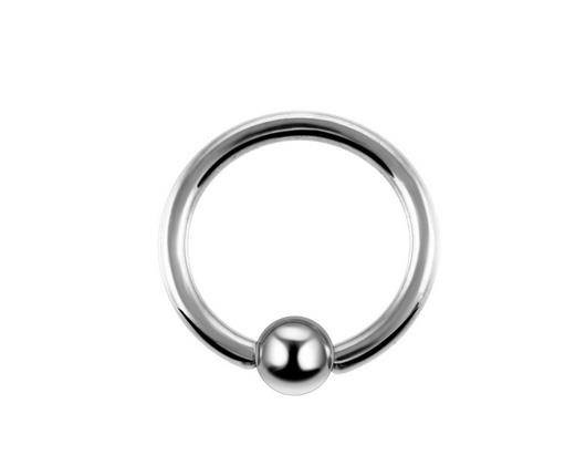 Titanium ring with ball - BCR - TK-011