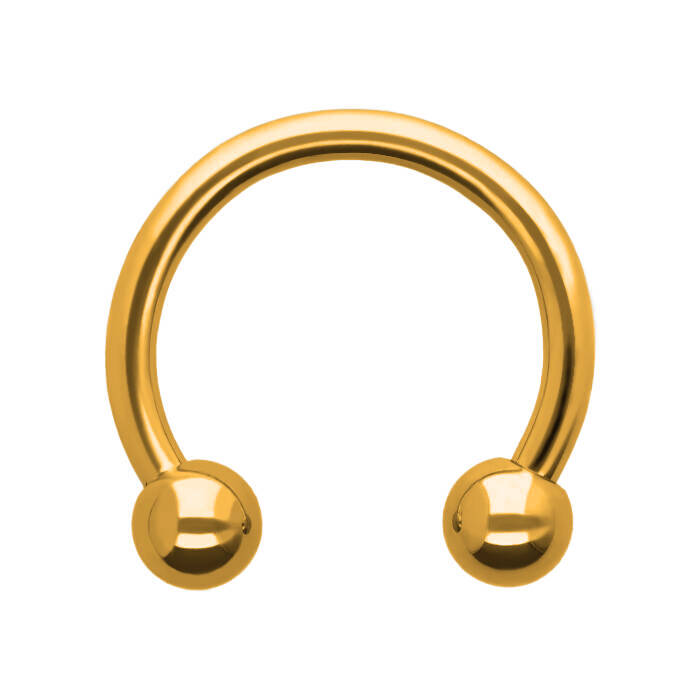 Titanium rose gold horseshoe - TKP-001