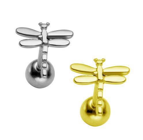 Cartilage earring - silver dragonfly - CH-013