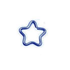 Continuous bifurcated star earring navy blue - CON-003