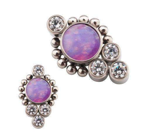 Titanium attachment for pins - purple OP38 decorative - TNA-038