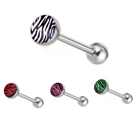 Zebra green tongue earring - KJ-065