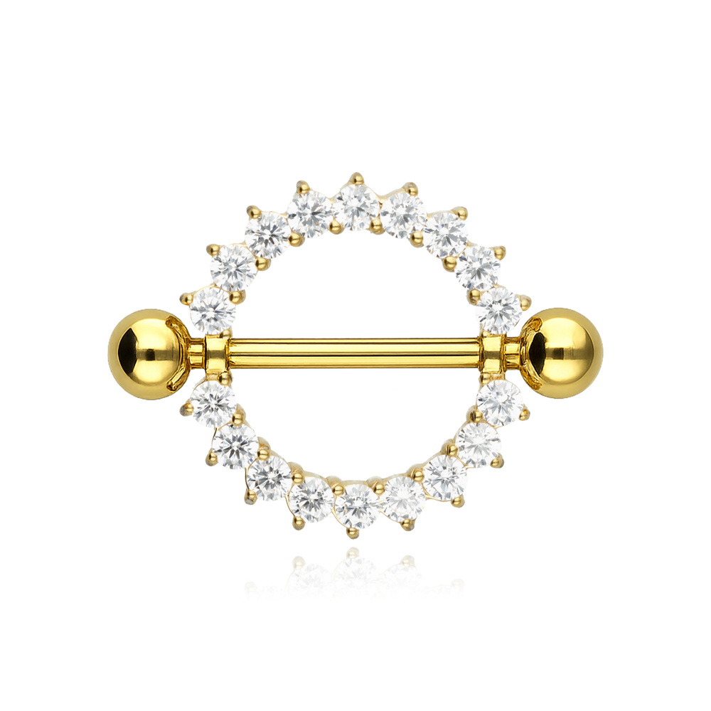 Nipple piercing - silver heart - S-016