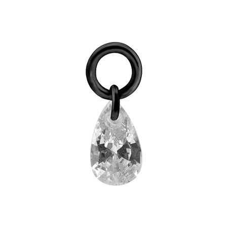 Charms - zirconia - black - D-009