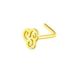 Gold triskelion nose stud - NS-012