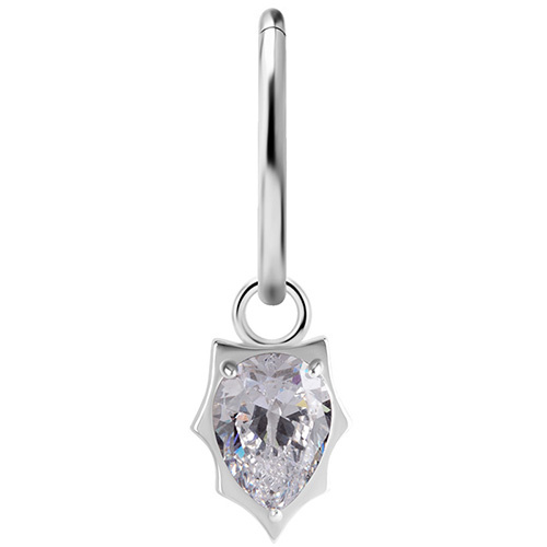 Charms - CoCr NF - silver - PREMIUM ZIRCONIA - D-040