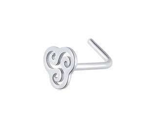 Silver triskelion nose stud - NS-012