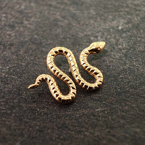 Titanium labret snake - gold - TGW-150