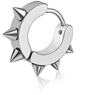 HUGGIE ring -   with cones And studs silver KH-001