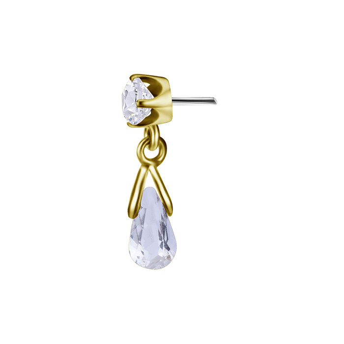 Attachment 18K gold - with white cubic zirconia and topaz - GD18K-071