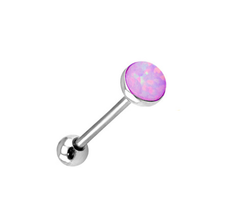 Tongue earring - iridescent pink - KJ-006