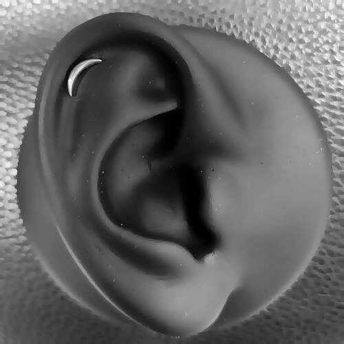 Titanium attachment gold moon - TNA-161