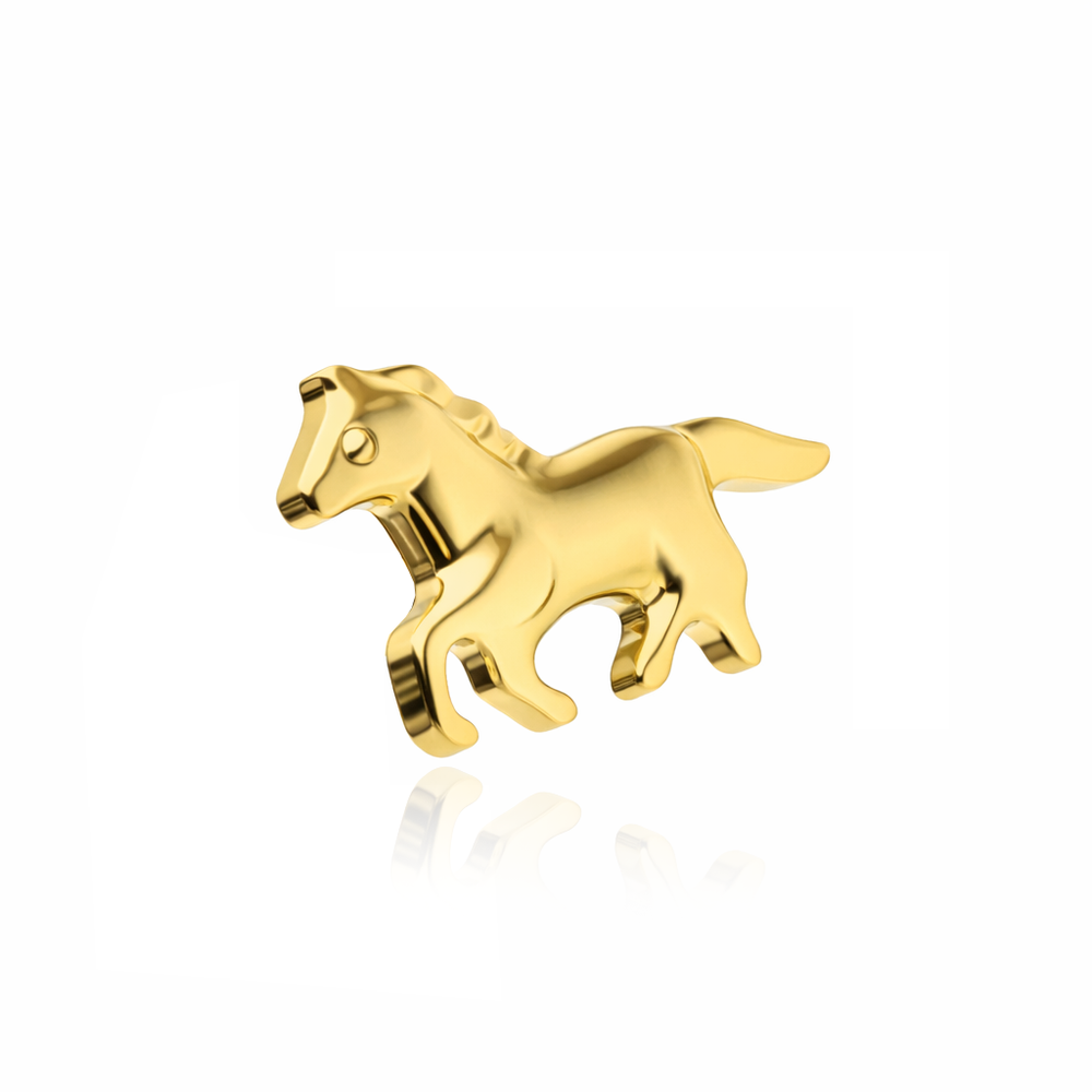 Titanium attachment horse - gold - TNA-230