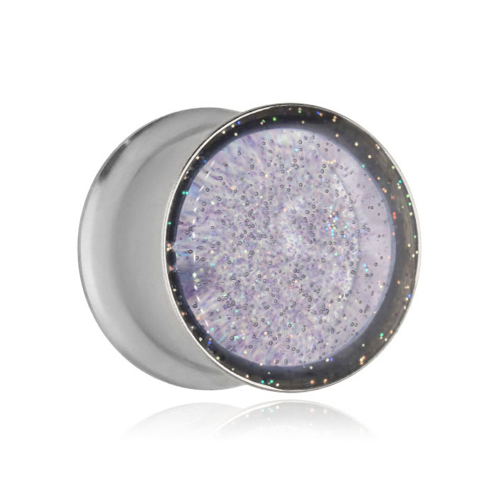 Plug - purple glitter - PT-164