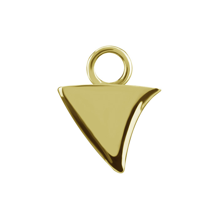 Charms - CoCr NF - triangle - gold - D-082