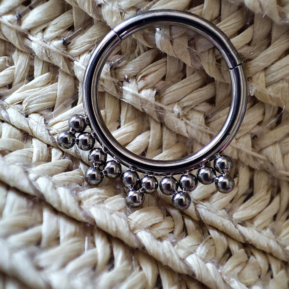 Titanium    ring clicker - silver - TK-017