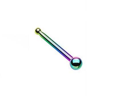 Straight color nose piercing - NS-001