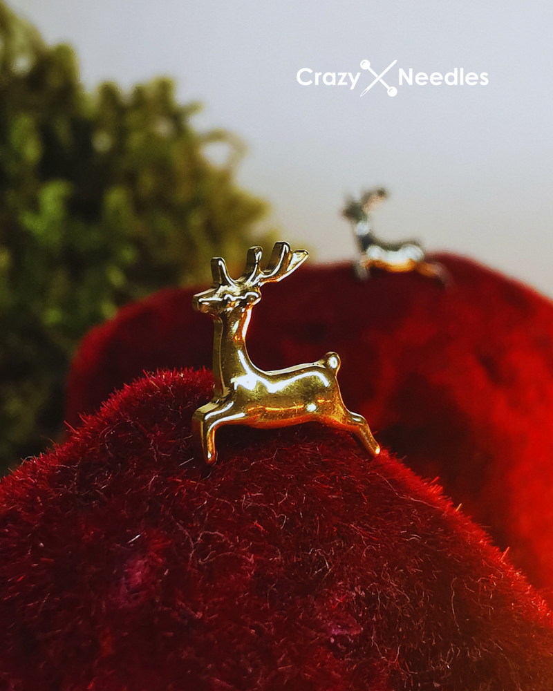 Titanium attachment reindeer - gold - TNA-213