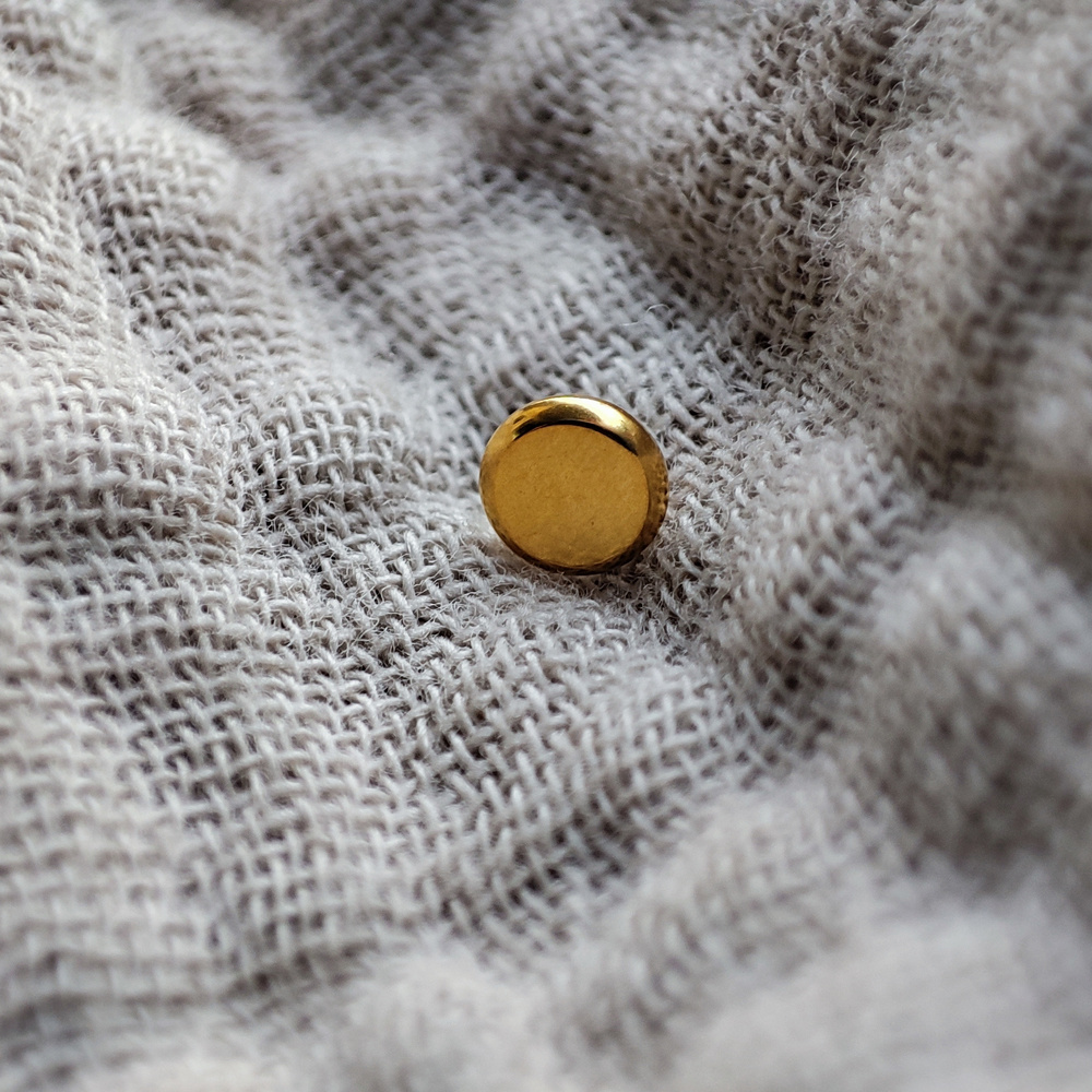 Titanium attachment for pins - disk - gold - TNA-003