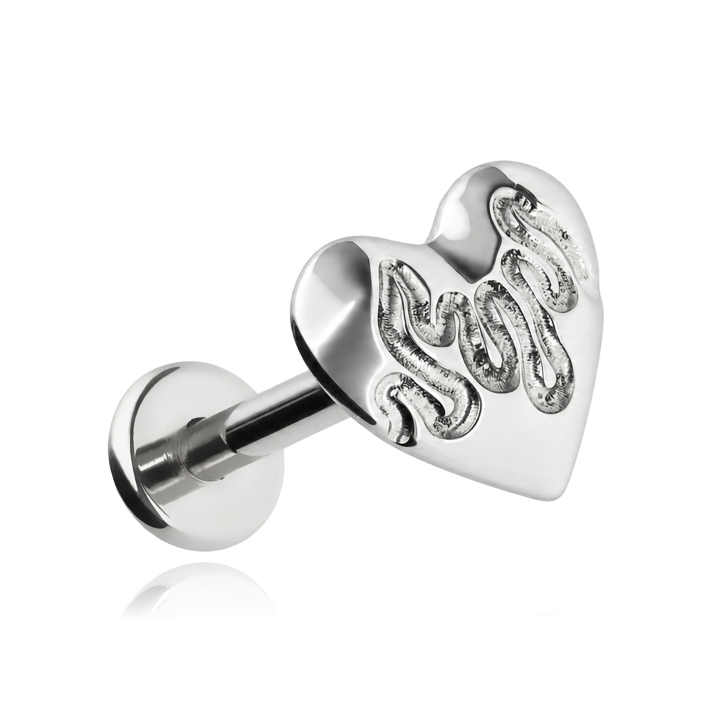 Titanium labret " silver " 