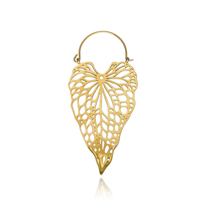 Tunnel pendant - leaf - gold - KU-007