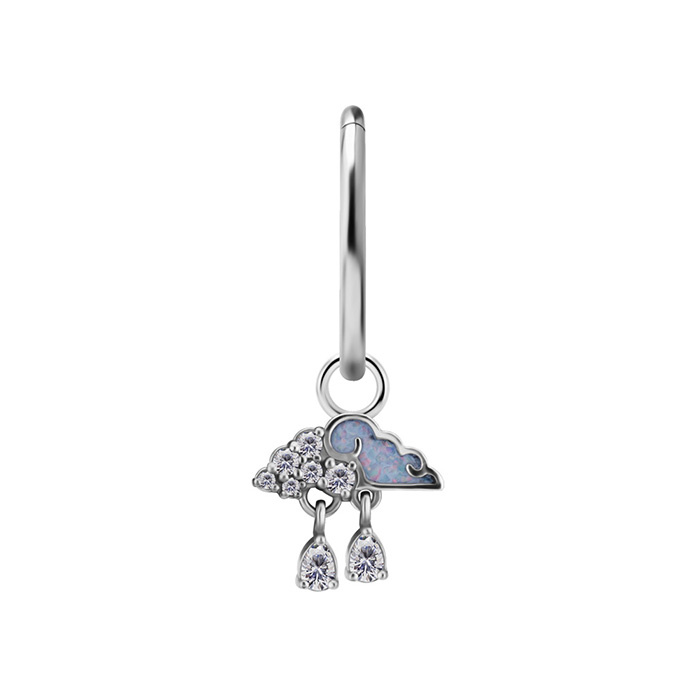 Charms - CoCr NF - triangle with white zircons - gold - D-070