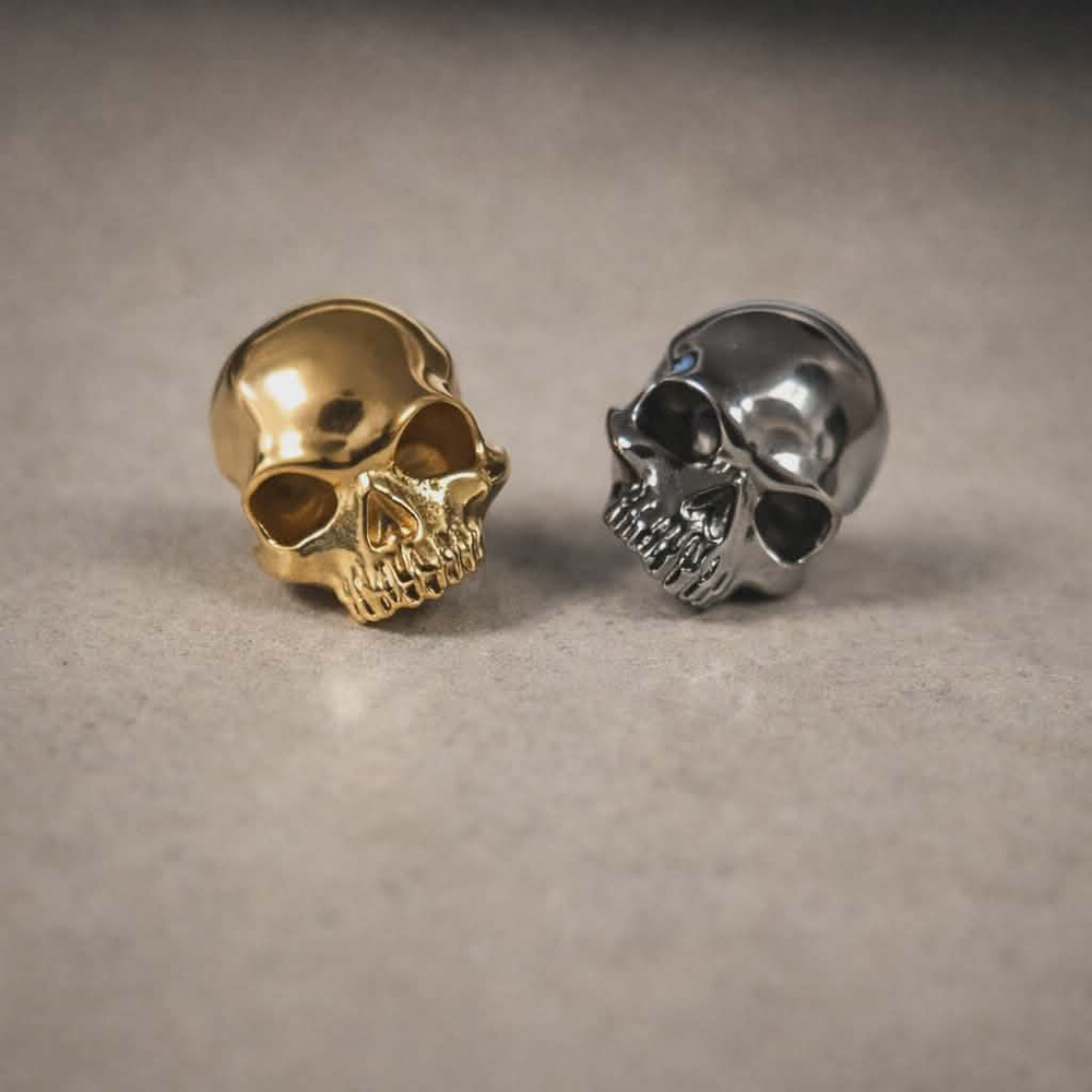 Titanium attachment skull - silver - TNA-237