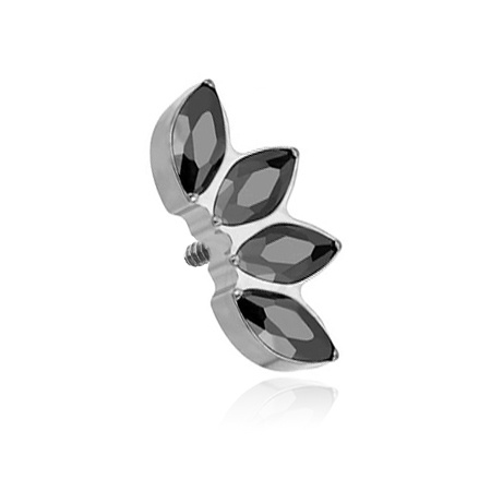Titanium attachment with black zircons - TNA-076