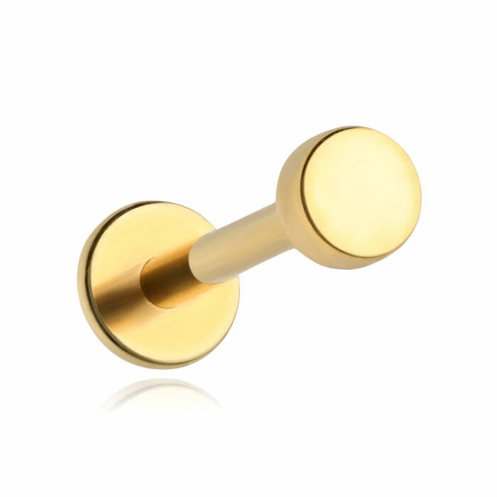 Titanium labret gold disc 