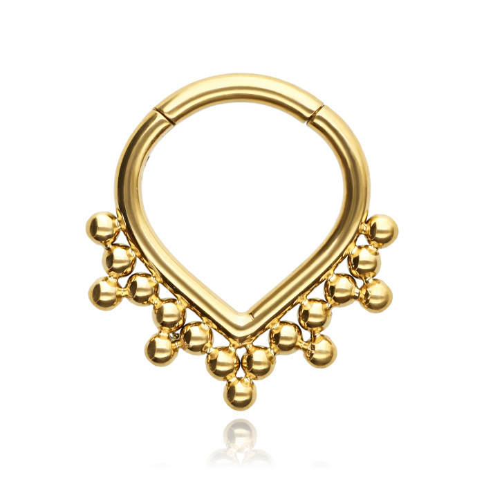 Titanium ring clicker gold - TK-060