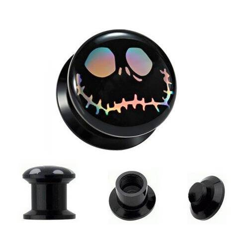 Screw-on acrylic plug - JACK HALLOWEEN - PT-021