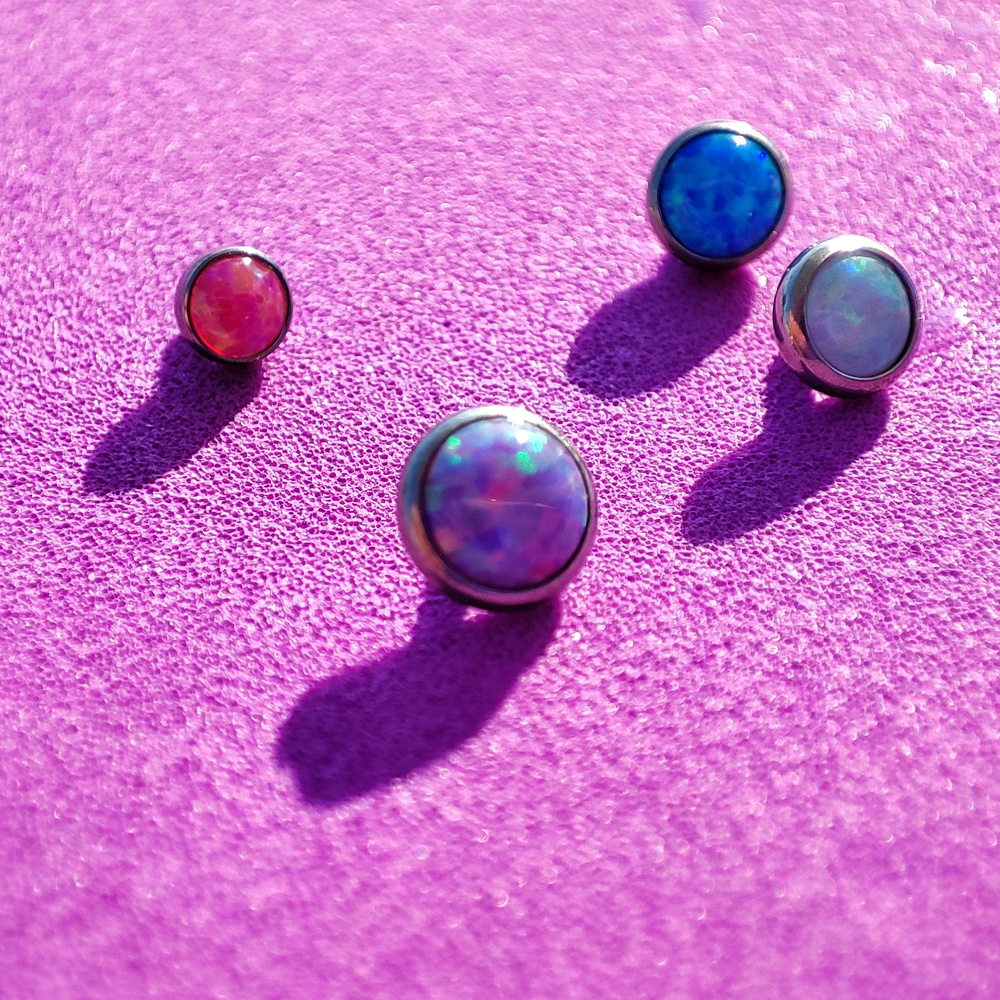 Titanium attachment for pins with opal OP05 - TNA-007