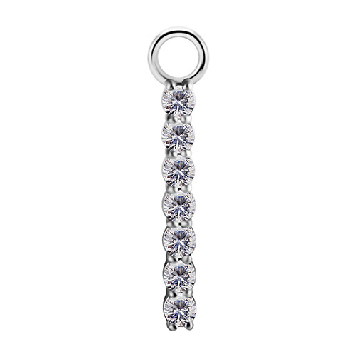 Charms - CoCr NF - silver L - PREMIUM ZIRCONIA - D-038