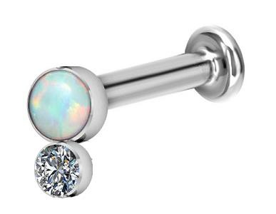 Titanium decorative labret - female thread - TGW-034