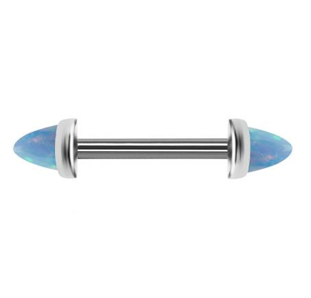 Titanium  nipple piercing - opal - TI-008