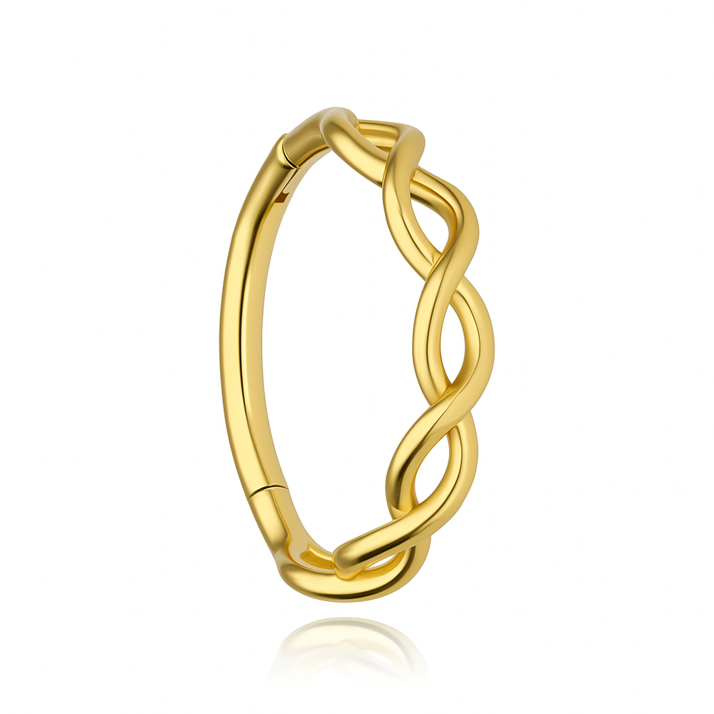 Piercing clicker decorative - gold - K-084