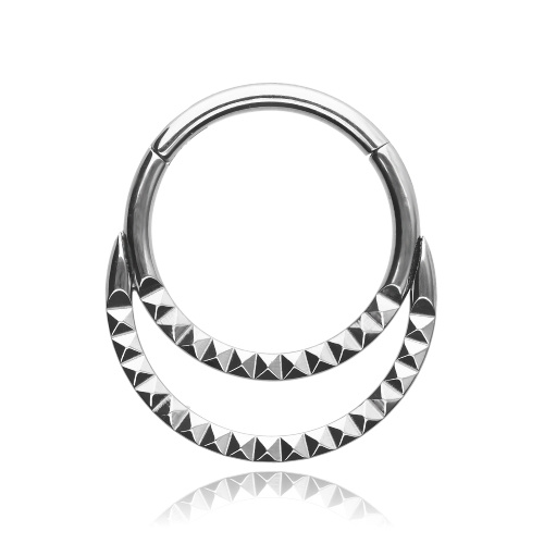 Titanium    ring clicker - silver - TK-022