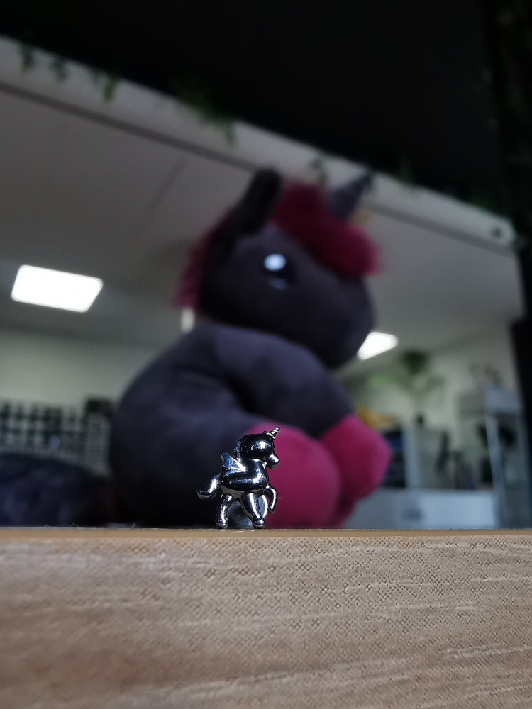 Titanium labret unicorn - silver - TGW-176