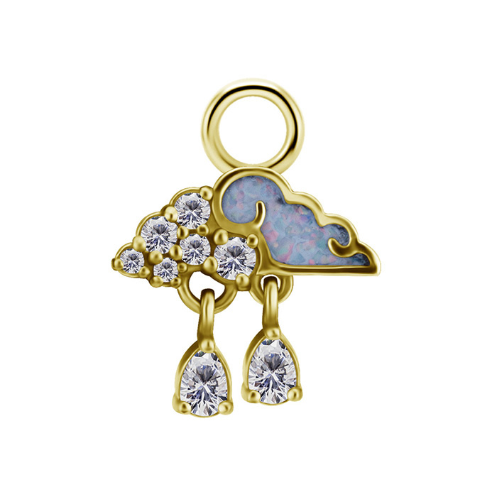 Charms - CoCr NF - chmurka deszczowa - złoty - D-089