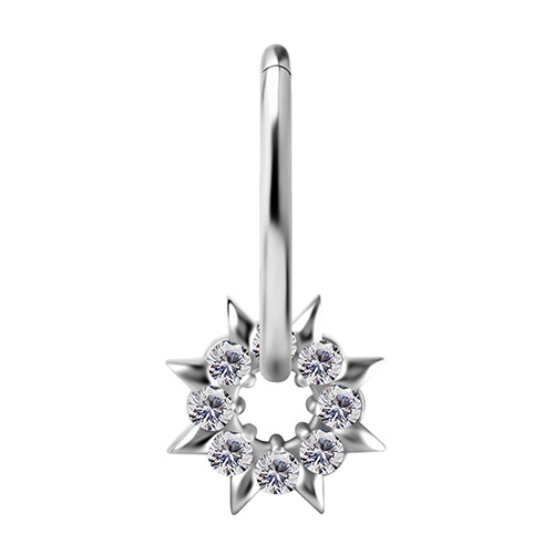 Charms - CoCr NF - ozdobny srebrny - PREMIUM ZIRCONIA - D-046