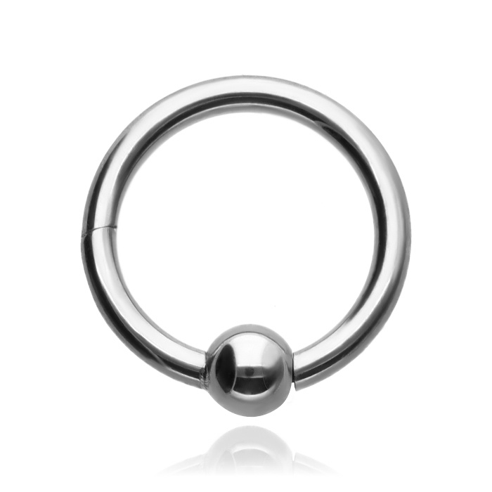 BCR Clicker silver titanium ring - TK-075