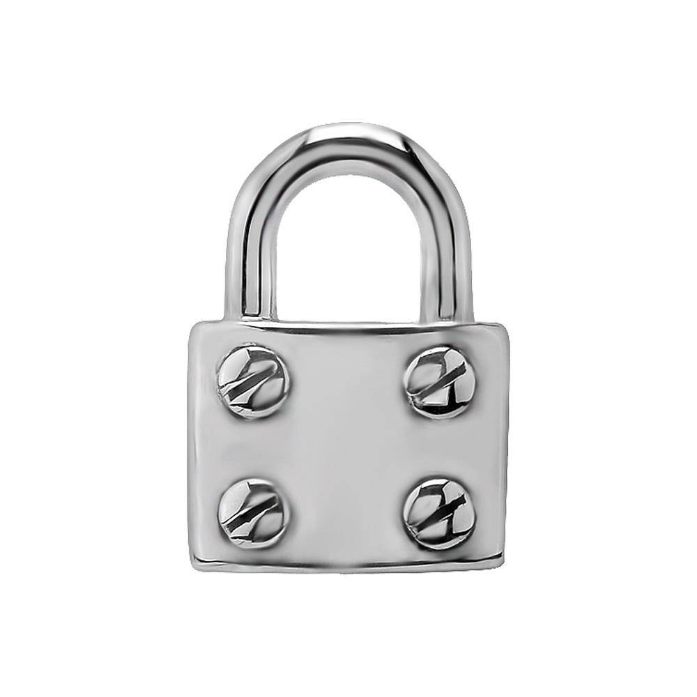 Charms - padlock - silver - D-014