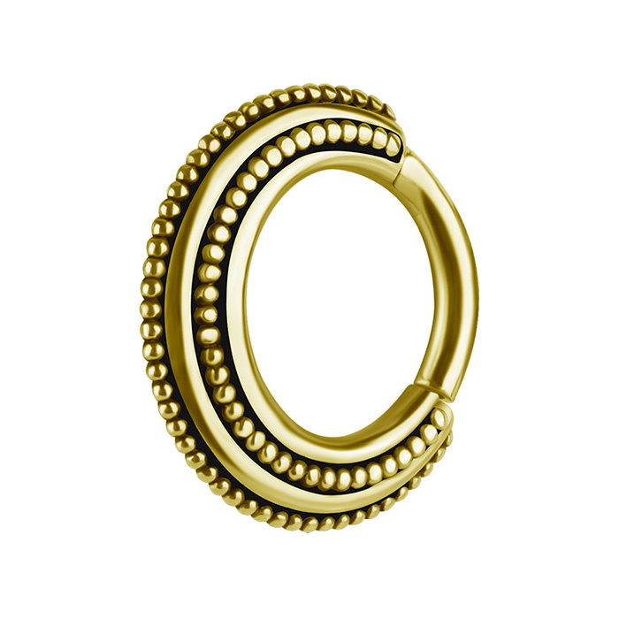 Piercing ring clicker - 18K gold - GD18K-054