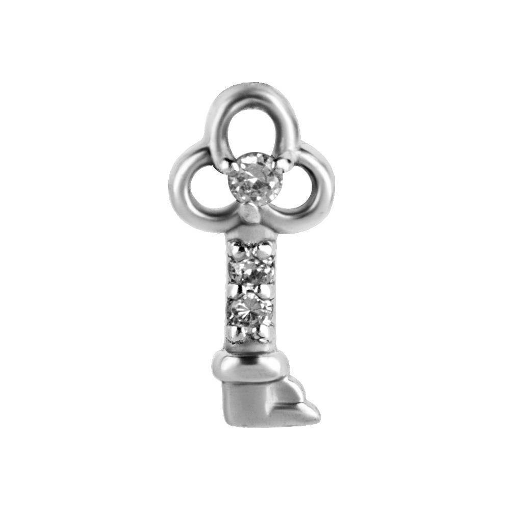 Charms - klucz - srebrny - D-004