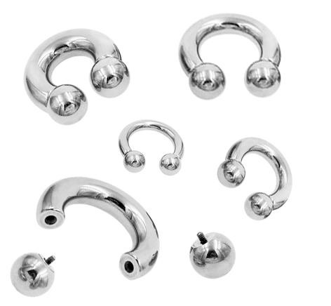 Horseshoe - female thread - silver - P-005