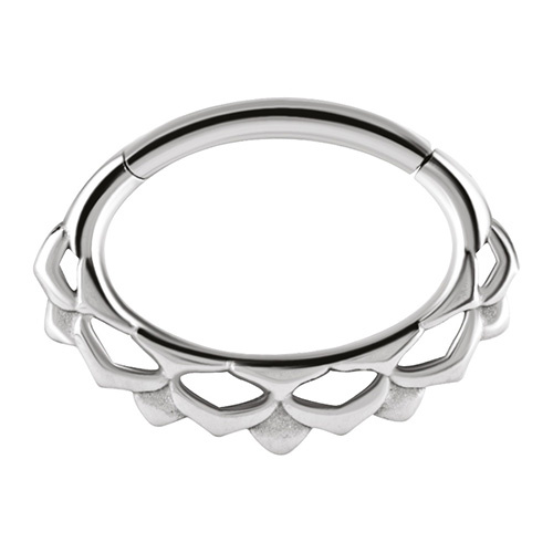 Mandala clicker ring - silver - K-053