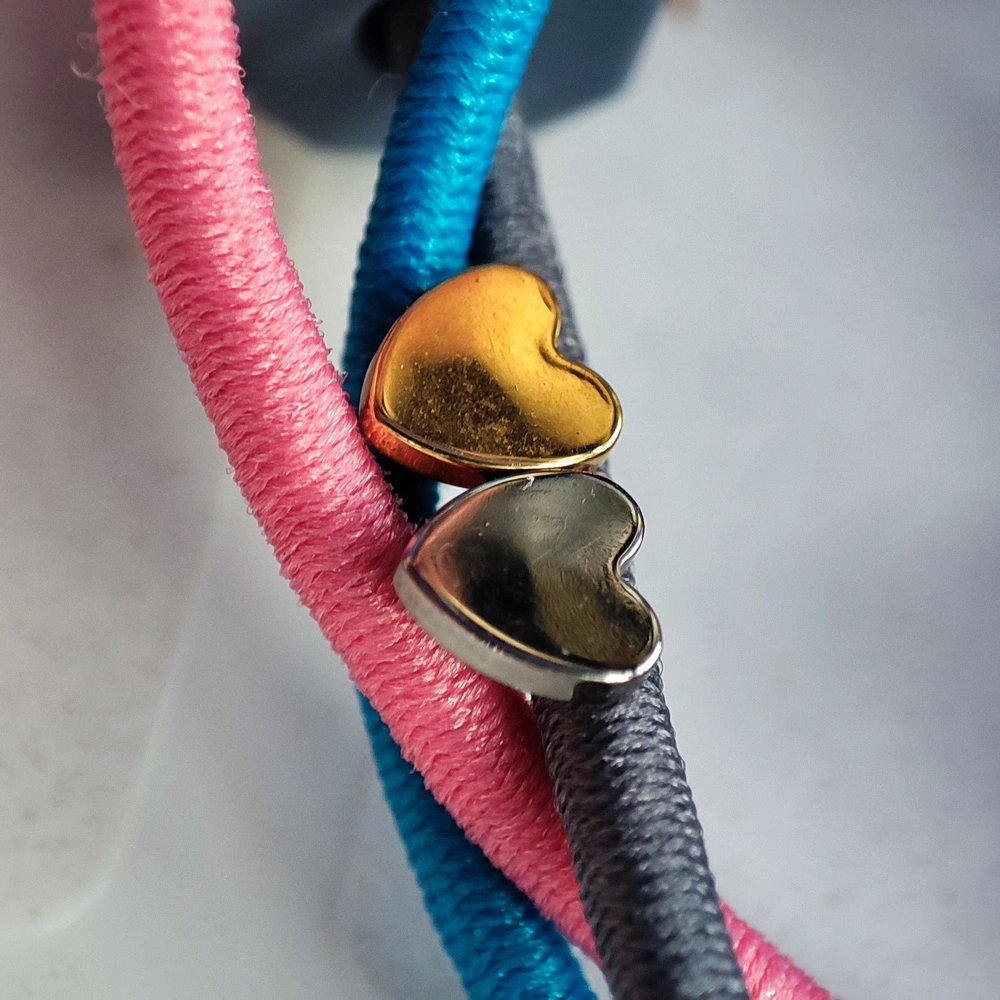 Titanium attachment for pins heart gold - TNA-019