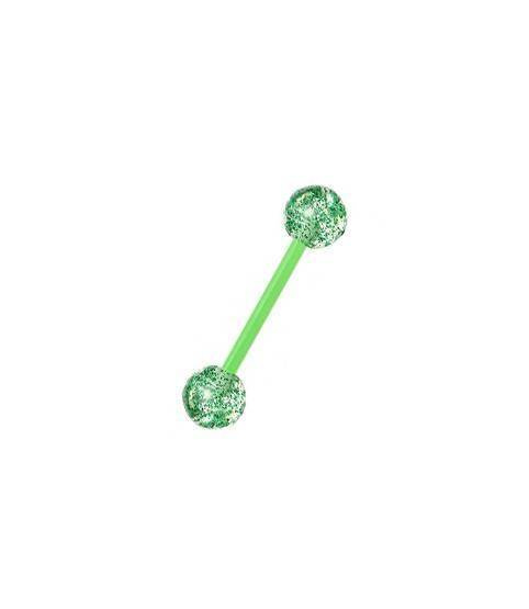 Glitter green tongue earring - KJ-066