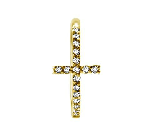 Gold  clicker   ring - cross - K-014